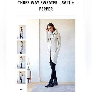 THREE WAY SWEATER - SALT + PEPPER